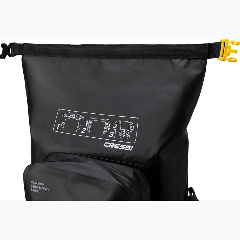 Cressi Venom Dry kuprinė 30 l juoda/geltona 6