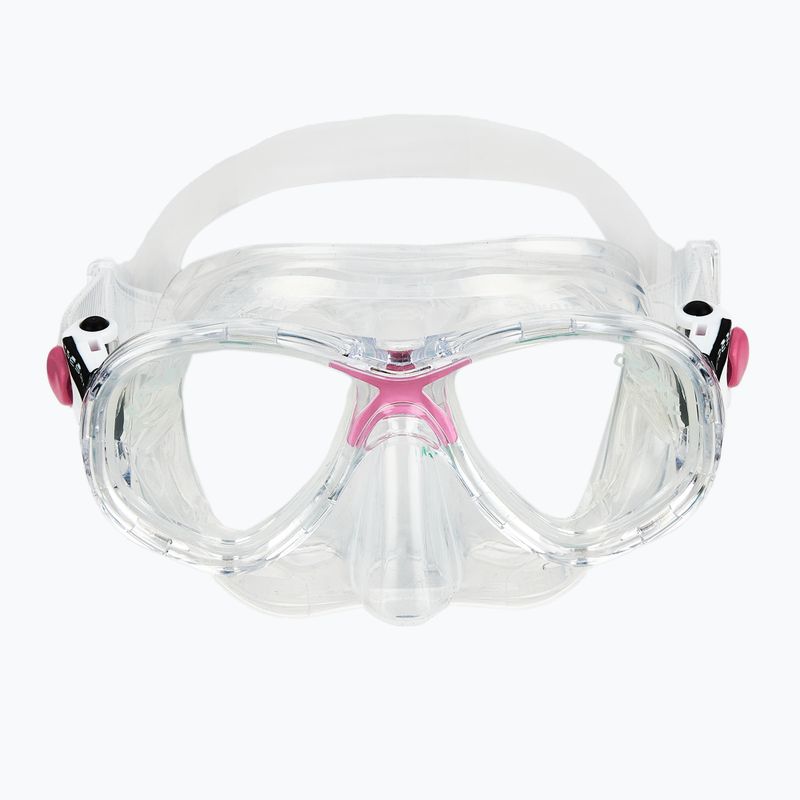 Nardymo rinkinys Cressi Marea + Seal Dry Jr clear/pink 4