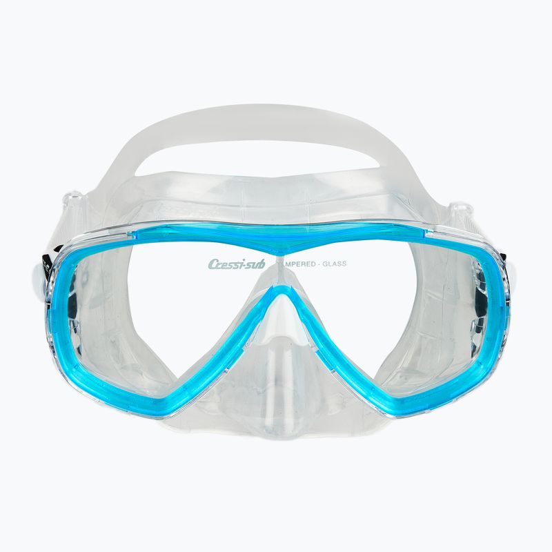 Nardymo rinkinys Cressi Estrella + Seal Dry clear/aquamarine 4