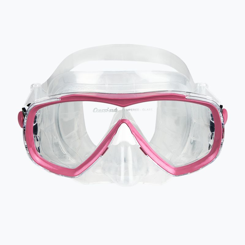 Nardymo rinkinys Cressi Estrella + Seal Dry clear/pink 4