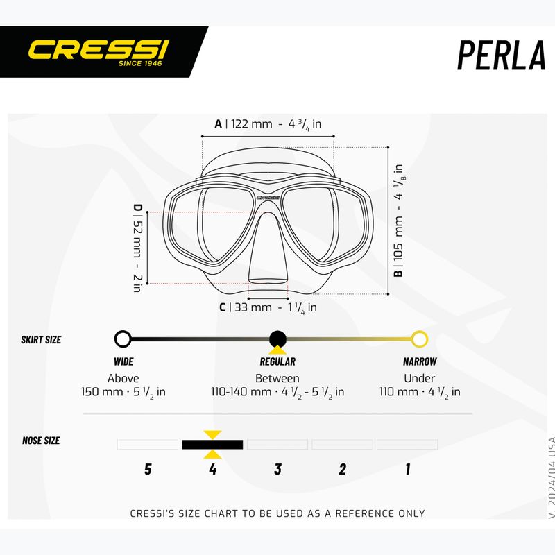 Nardymo kaukė Cressi Perla black/blue 5