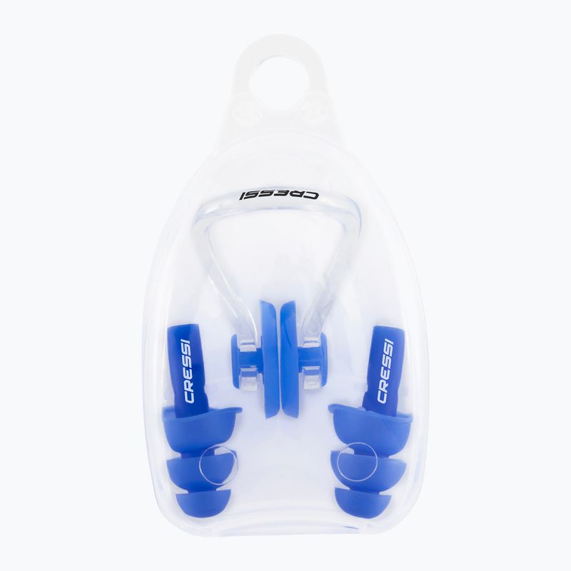 "Cressi Aqua Kit" ausų kištukai ir nosies spaustukas mėlyni
