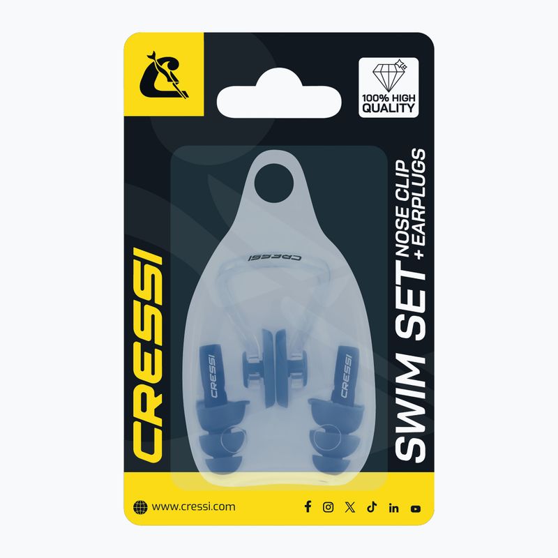 "Cressi Aqua Kit" ausų kištukai ir nosies spaustukas juodi 4