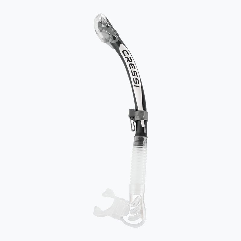 Nardymo vamzdelis Cressi Alpha Ultra Dry clear/black/white