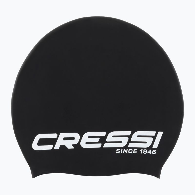 "Cressi Loira" ilgų plaukų plaukimo kepuraitė juoda/balta