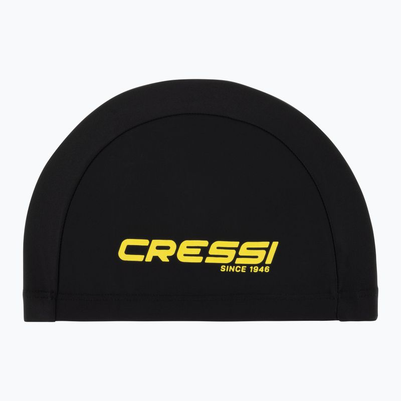 "Cressi Tago" juoda/geltona plaukimo kepuraitė