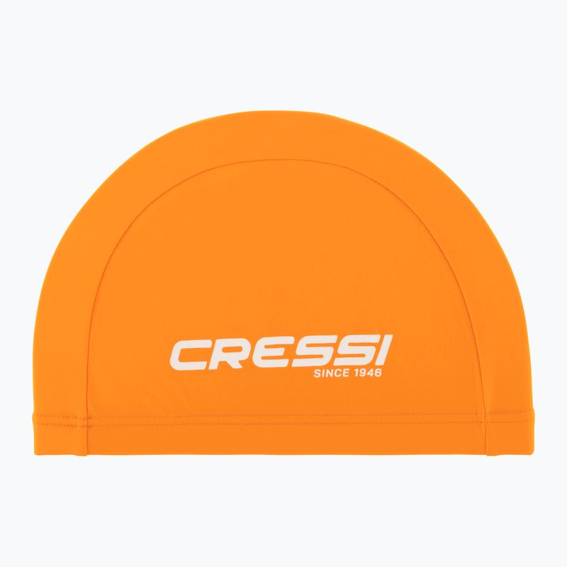 "Cressi Tago" oranžinė/balta plaukimo kepuraitė