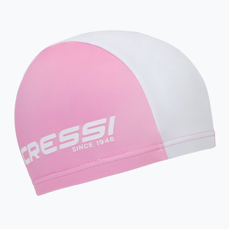 Cressi Tago rožinė/balta vaikiška plaukimo kepuraitė