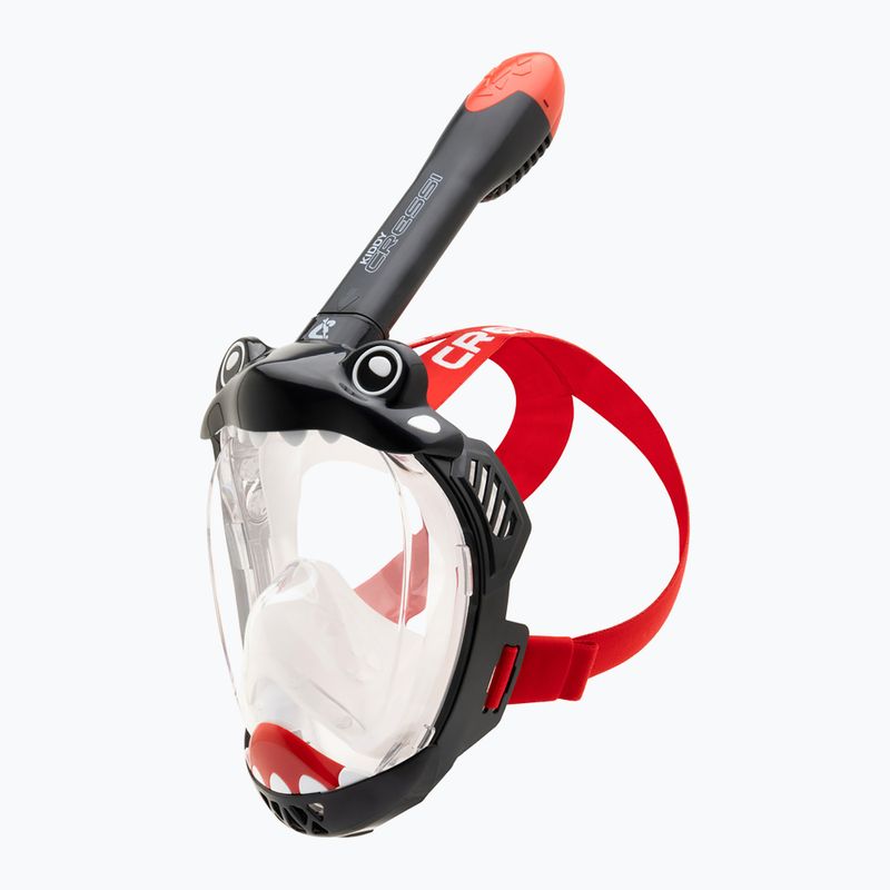 Vaikiška pilno veido nardymo kaukė Cressi Kiddy Full Face Jr black/clear/red 2