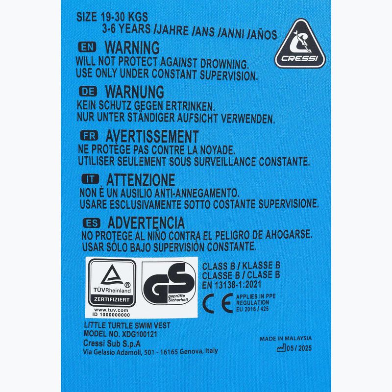 Vaikiška plaukimo liemenė Cressi Little Turtle yellow/azure 4