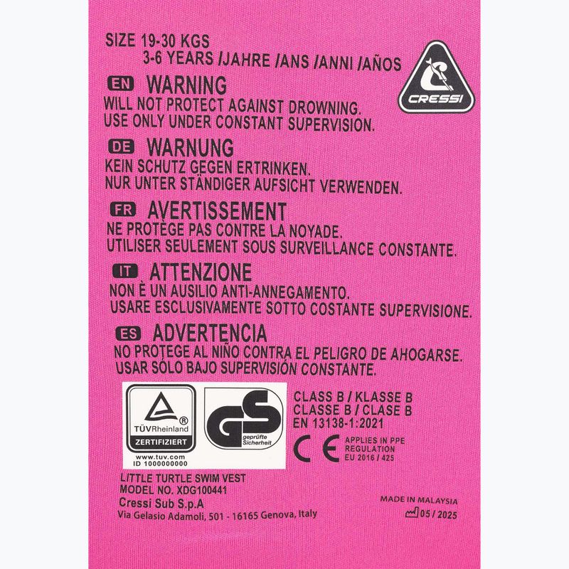 Vaikiška plaukimo liemenė Cressi Little Turtle lilac/pink 6
