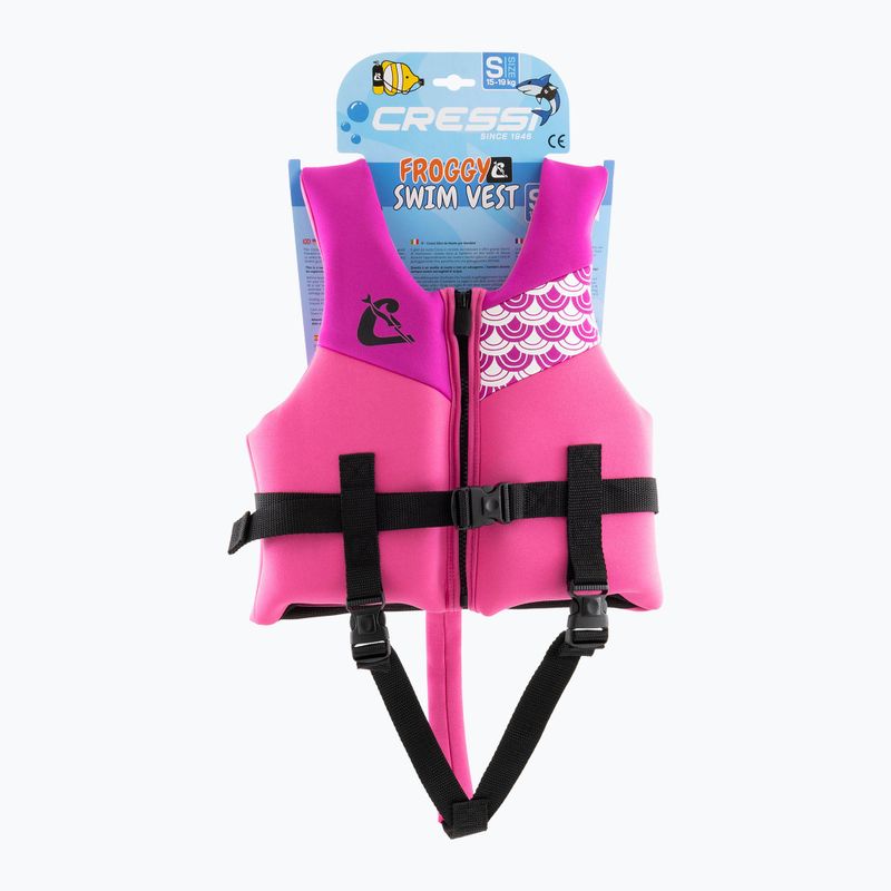 Vaikiška plaukimo liemenė Cressi Froggy pink/lilac 5