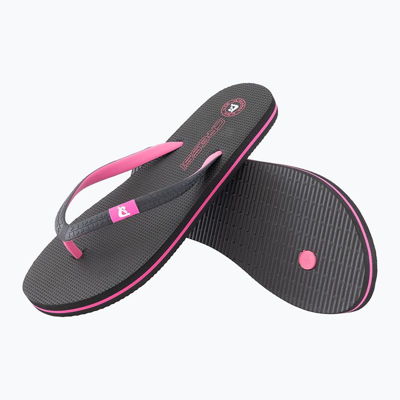 Moteriškos šlepetės per pirštą Cressi St Tropez black/fuchsia 9
