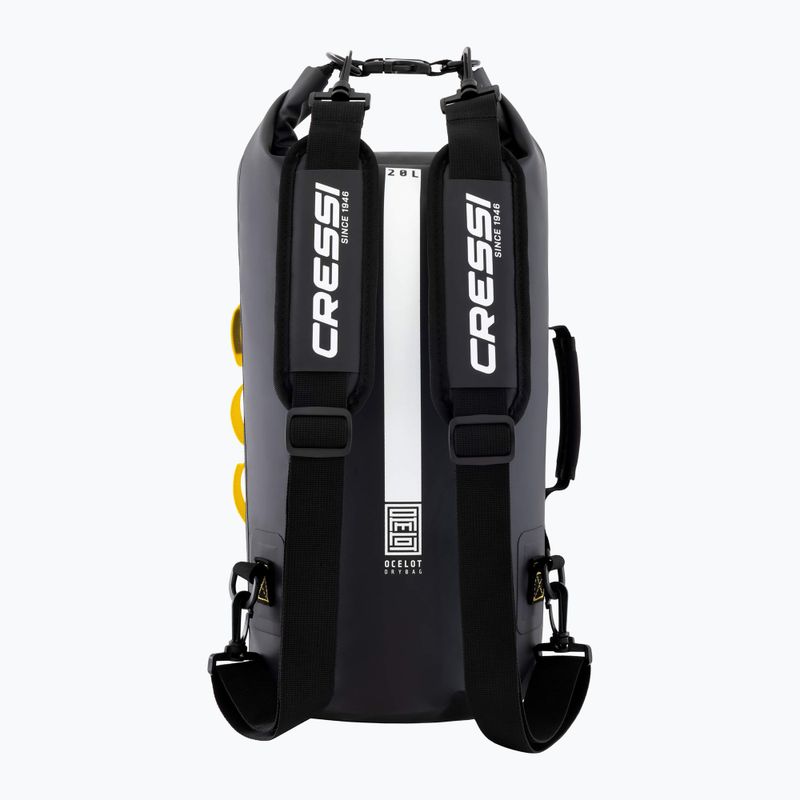 Vandeniui atsparus maišas Cressi Ocelot Dry Bag 20 l black/yellow 2