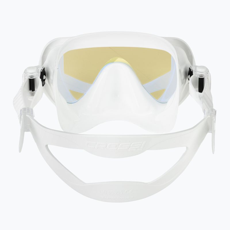 Moteriška nardymo kaukė Cressi Honey 420 UV white/white/yellow/blue 4