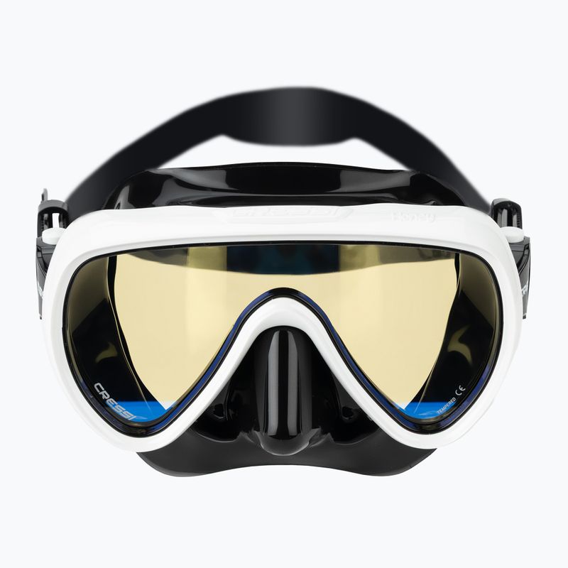 Moteriška nardymo kaukė Cressi Honey 420 UV black/white/yellow/blue 2