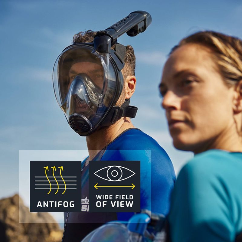 Pilno veido kaukė nardymui paviršiuje Cressi Komodo Full Face white/black 13