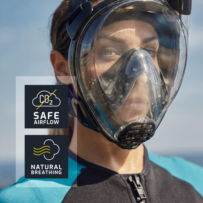 Pilno veido kaukė nardymui paviršiuje Cressi Komodo Full Face blue/black 12