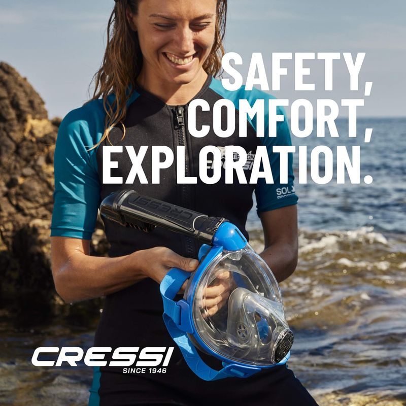 Pilno veido kaukė nardymui paviršiuje Cressi Komodo Full Face black/black 13