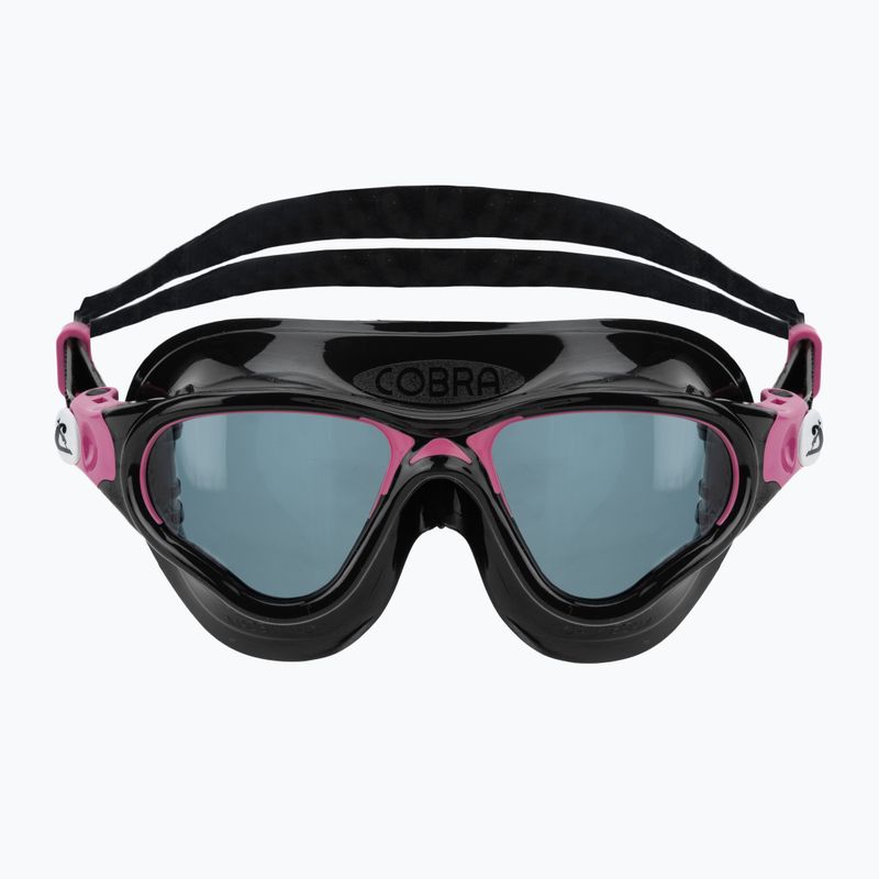 Plaukimo kaukė Cressi Cobra black/black/pink smoked 2