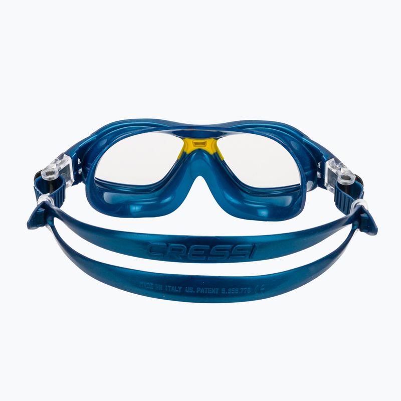 Vaikiška plaukimo kaukė Cressi Mini Cobra blue/yellow 4