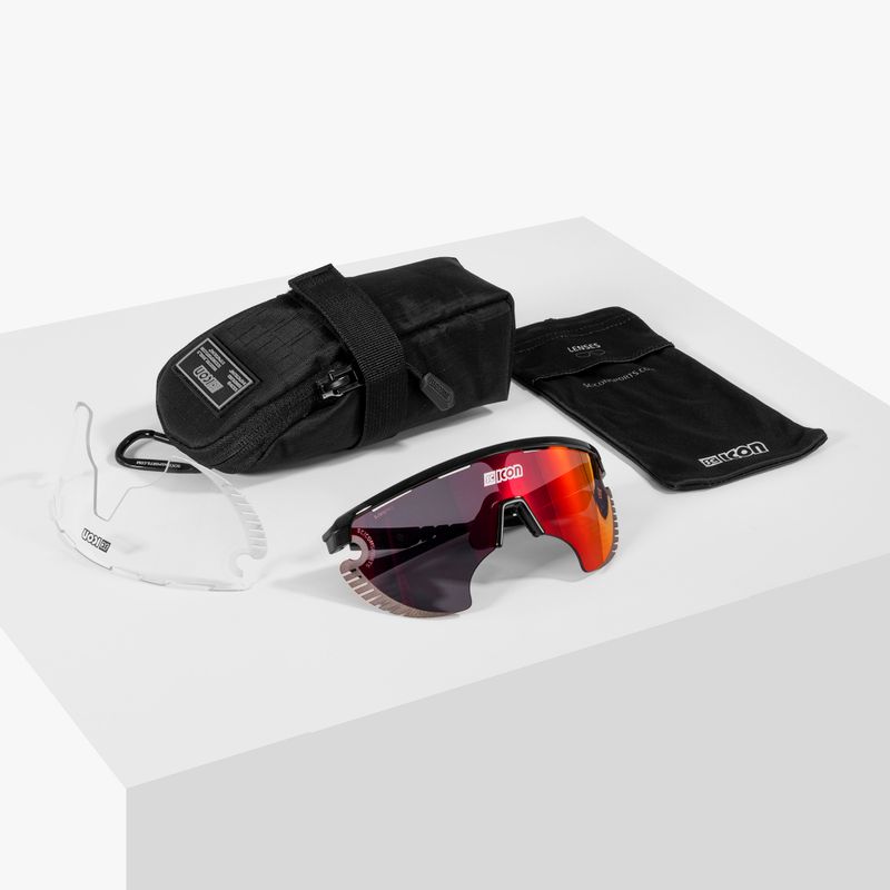 SCICON Aerowing Lamon crystal gloss/scnpp multimirror red dviratininkų akiniai EY30060700 7