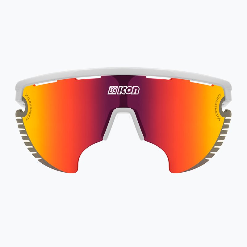 SCICON Aerowing Lamon balti blizgūs/scnpp daugiaspalviai raudoni dviratininkų akiniai EY30060800 3