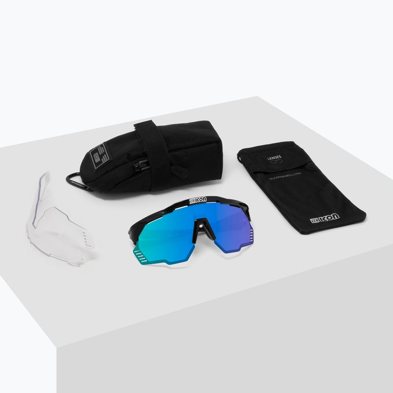 SCICON Aeroshade Kunken white gloss/scnpp multimirror blue dviratininkų akiniai EY31030800 7