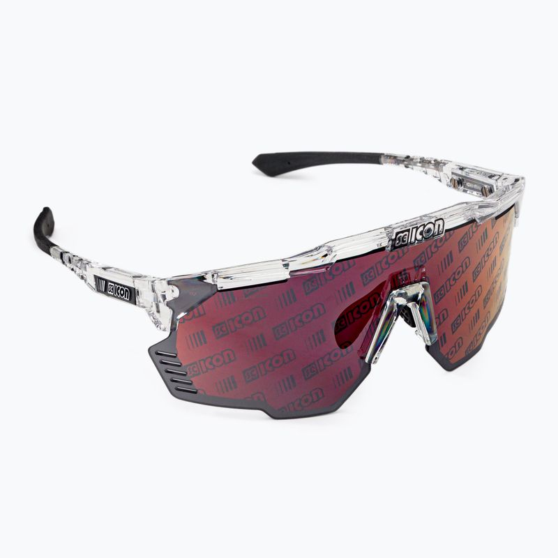 SCICON Aeroshade Kunken crystal gloss/scnpp monogram multimirror raudoni dviratininkų akiniai EY31130700
