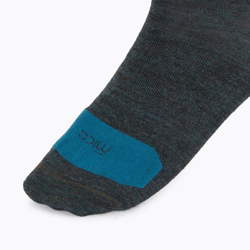 Slidinėjimo kojinės  Mico Light Weight Superthermo Natural Merino Ski teal melange 3