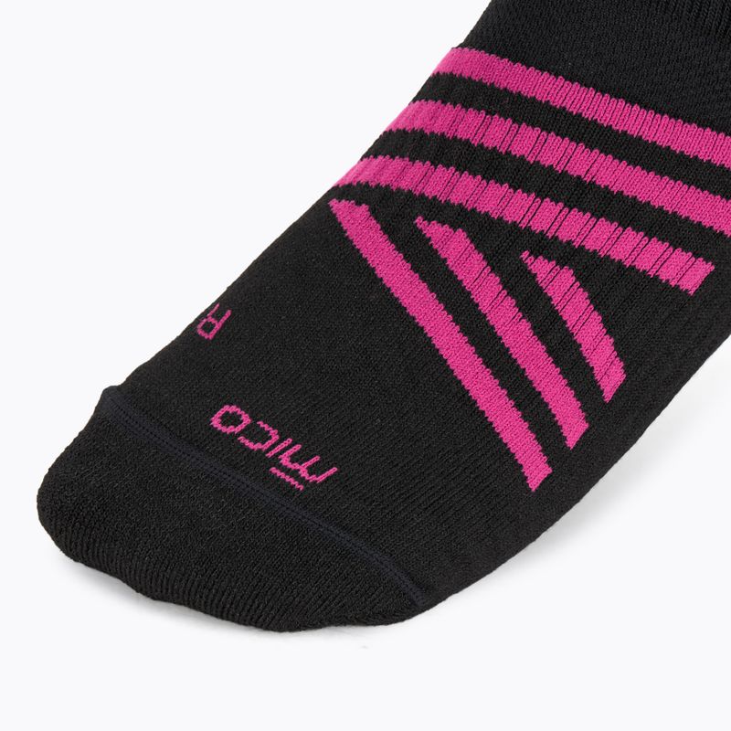 Slidinėjimo kojinės Mico Heavy Weight Superthermo Primaloft Merino Ski black fuchsia 3