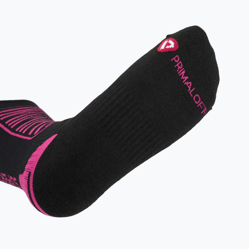 Slidinėjimo kojinės Mico Heavy Weight Superthermo Primaloft Merino Ski black fuchsia 4