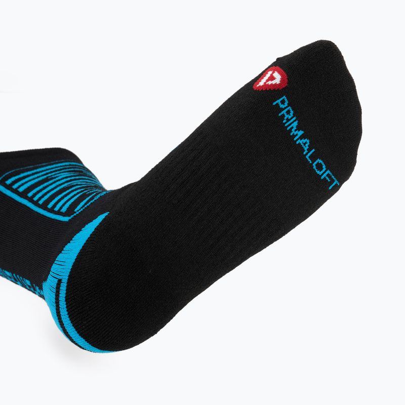 Slidinėjimo kojinės Mico Heavy Weight Superthermo Primaloft Merino Ski black turquoise 4