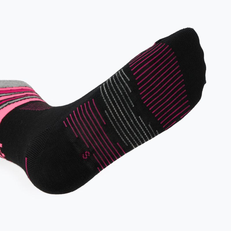Moteriškos slidinėjimo kojinės Mico Light Weight Superthermo Natural Merino Ski black/fluorescent fuchsia 4