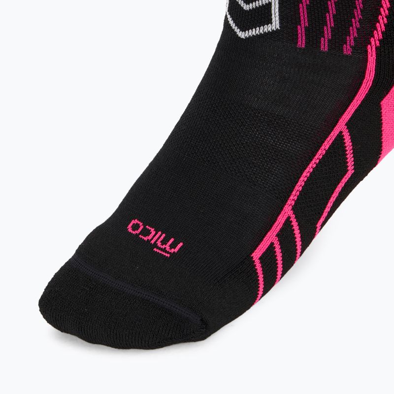 Moteriškos slidinėjimo kojinės Mico Medium Weight Warm Control Ski black/fluorescent fuchsia 3