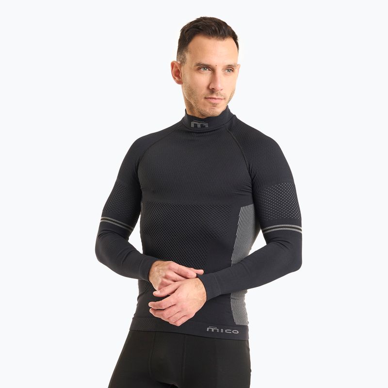 Vyriški termoaktyvūs marškinėliai Mico M1 Mock Neck nero