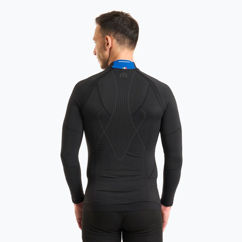 Vyriški termoaktyvūs marškinėliai Mico Odor Zero Mock Neck nero 2
