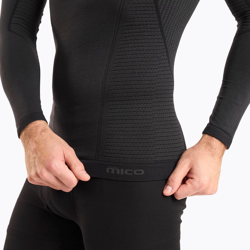 Vyriški termoaktyvūs marškinėliai Mico Odor Zero Mock Neck nero 5