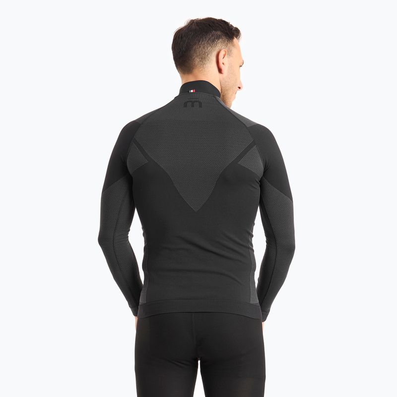 Vyriški Mico Warm Control Zip Neck termo marškinėliai juodi IN01852 2