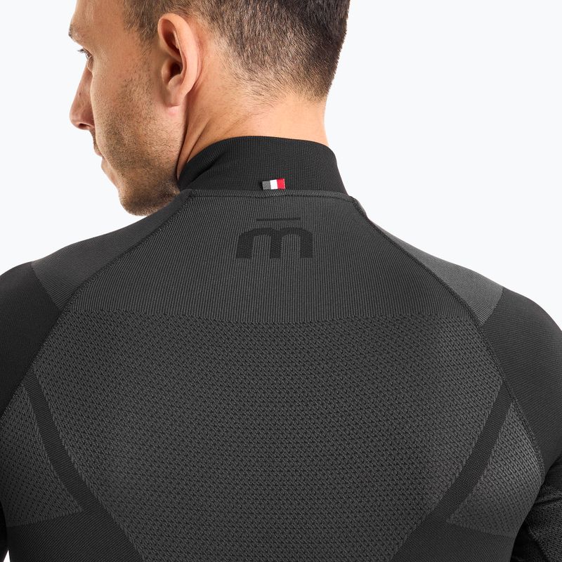 Vyriški Mico Warm Control Zip Neck termo marškinėliai juodi IN01852 4