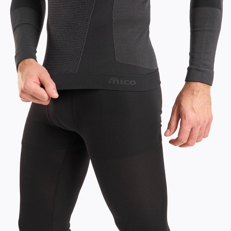 Vyriški Mico Warm Control Zip Neck termo marškinėliai juodi IN01852 5