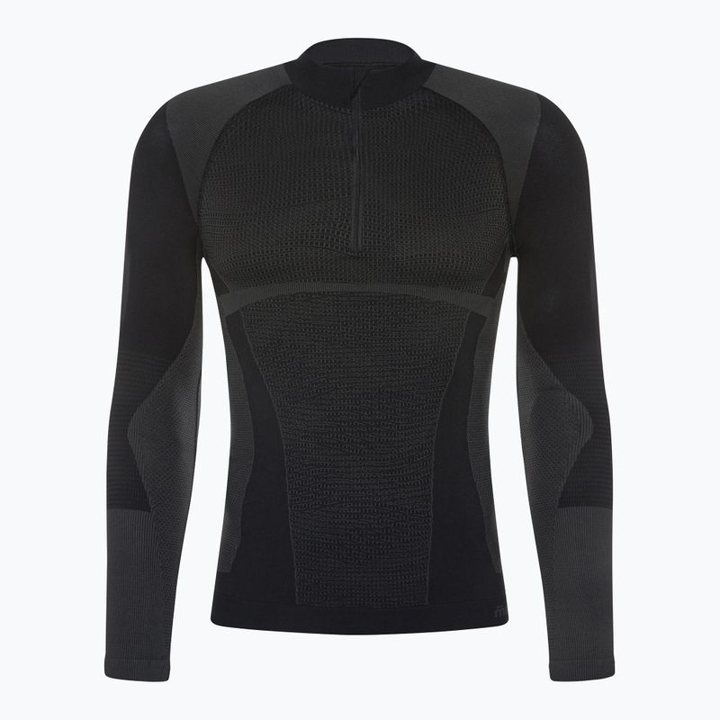 Vyriški Mico Warm Control Zip Neck termo marškinėliai juodi IN01852 6