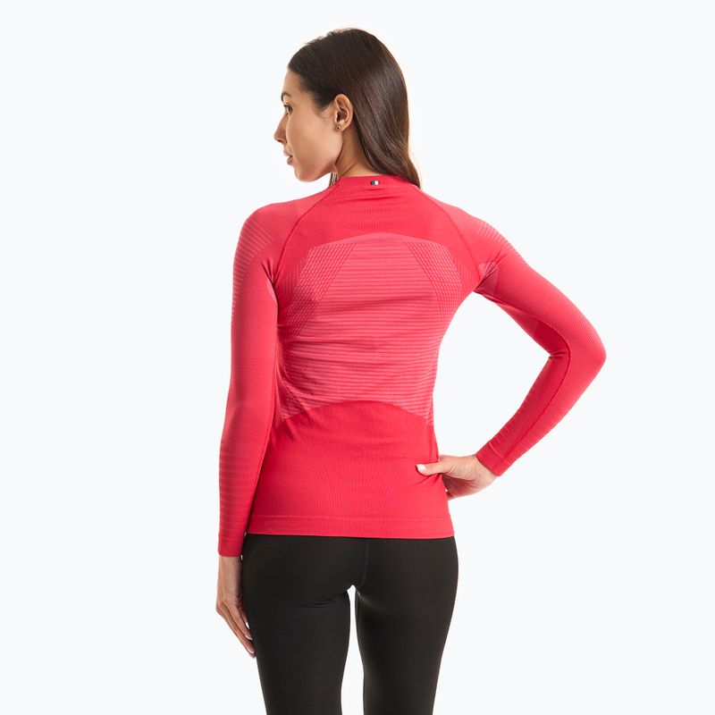 Moteriški termoaktyvūs marškinėliai Mico Warm Control Round Neck fragola 2