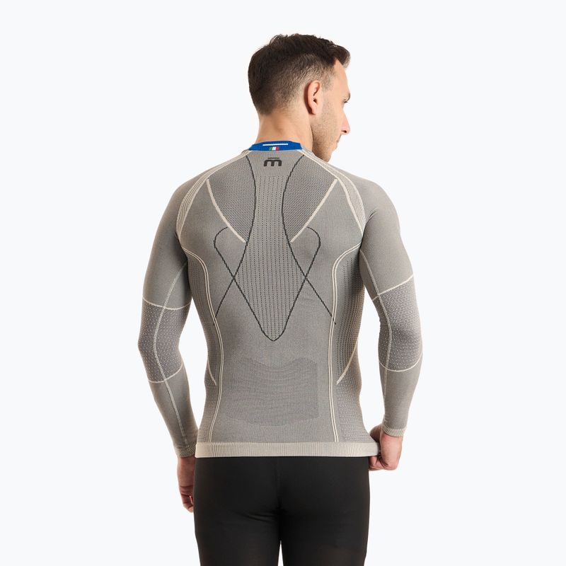Vyriški termoaktyvūs marškinėliai Mico Odor Zero Round Neck grigio 2