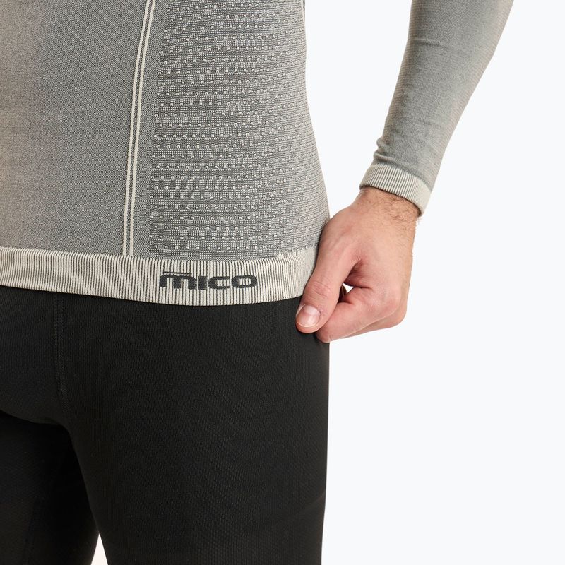 Vyriški termoaktyvūs marškinėliai Mico Odor Zero Round Neck grigio 4