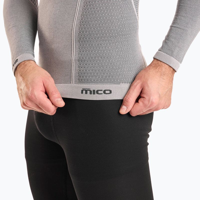 Vyriškas termoaktyvus džemperis Mico Odor Zero Mock Neck grigio 4