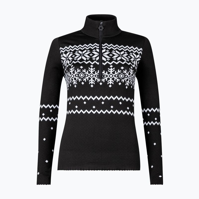 Moteriškas termoaktyvus džemperis Newland Groenlandia Half Zip black/white