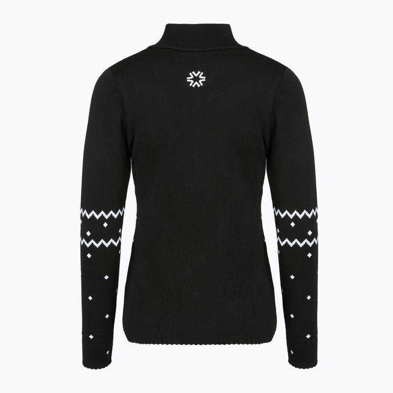 Moteriškas termoaktyvus džemperis Newland Groenlandia Half Zip black/white 2