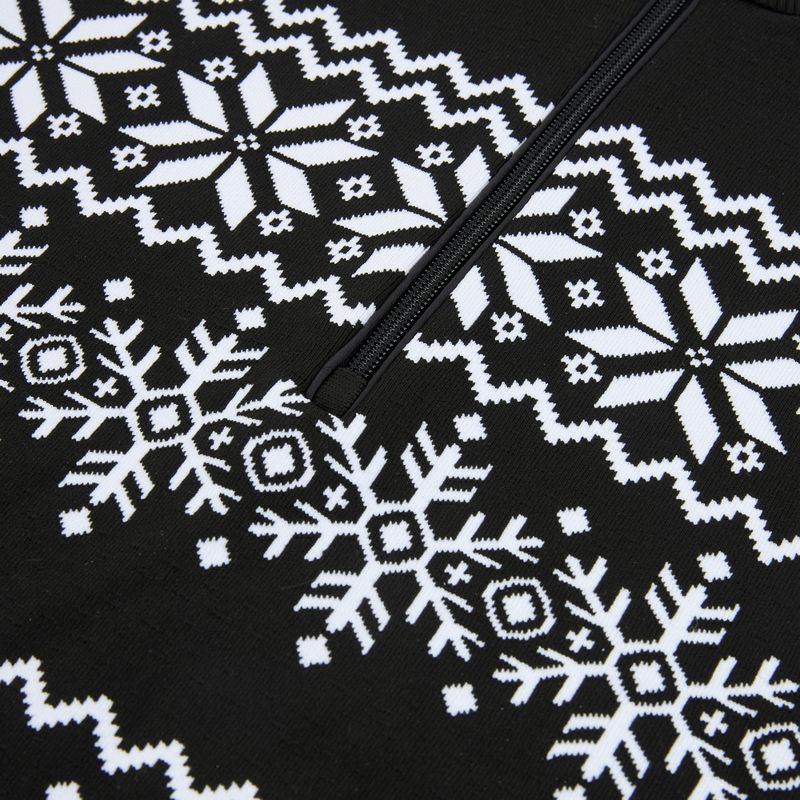 Moteriškas termoaktyvus džemperis Newland Groenlandia Half Zip black/white 3