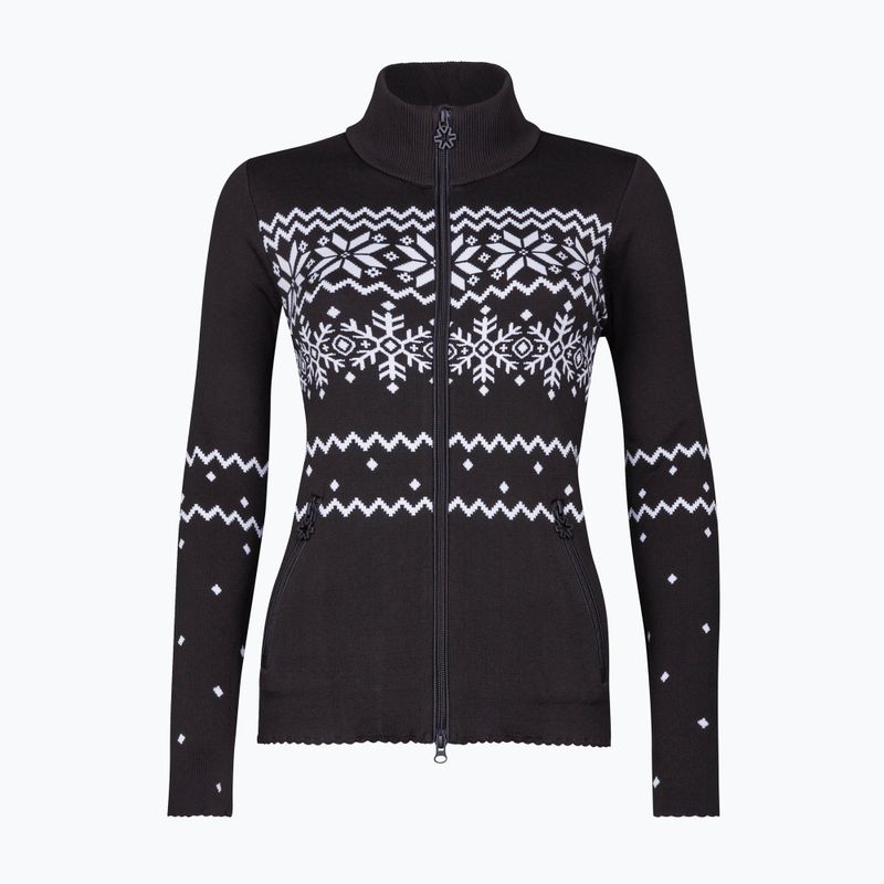 Moteriškas termoaktyvus džemperis Newland Guenda Full Zip black/white